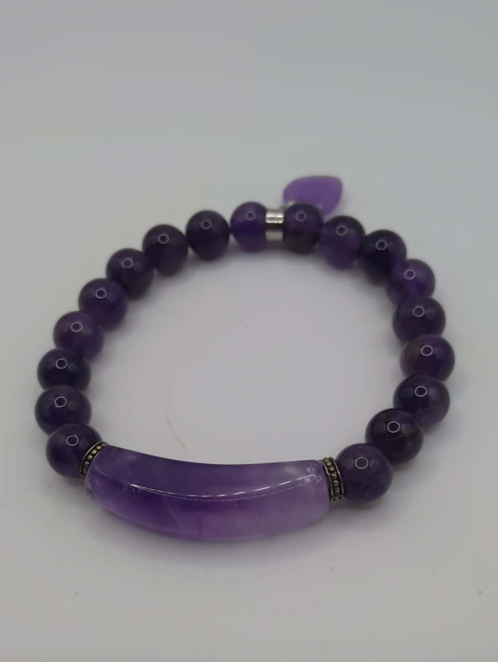 Amethyst Stretch Bracelet Sz 6.5